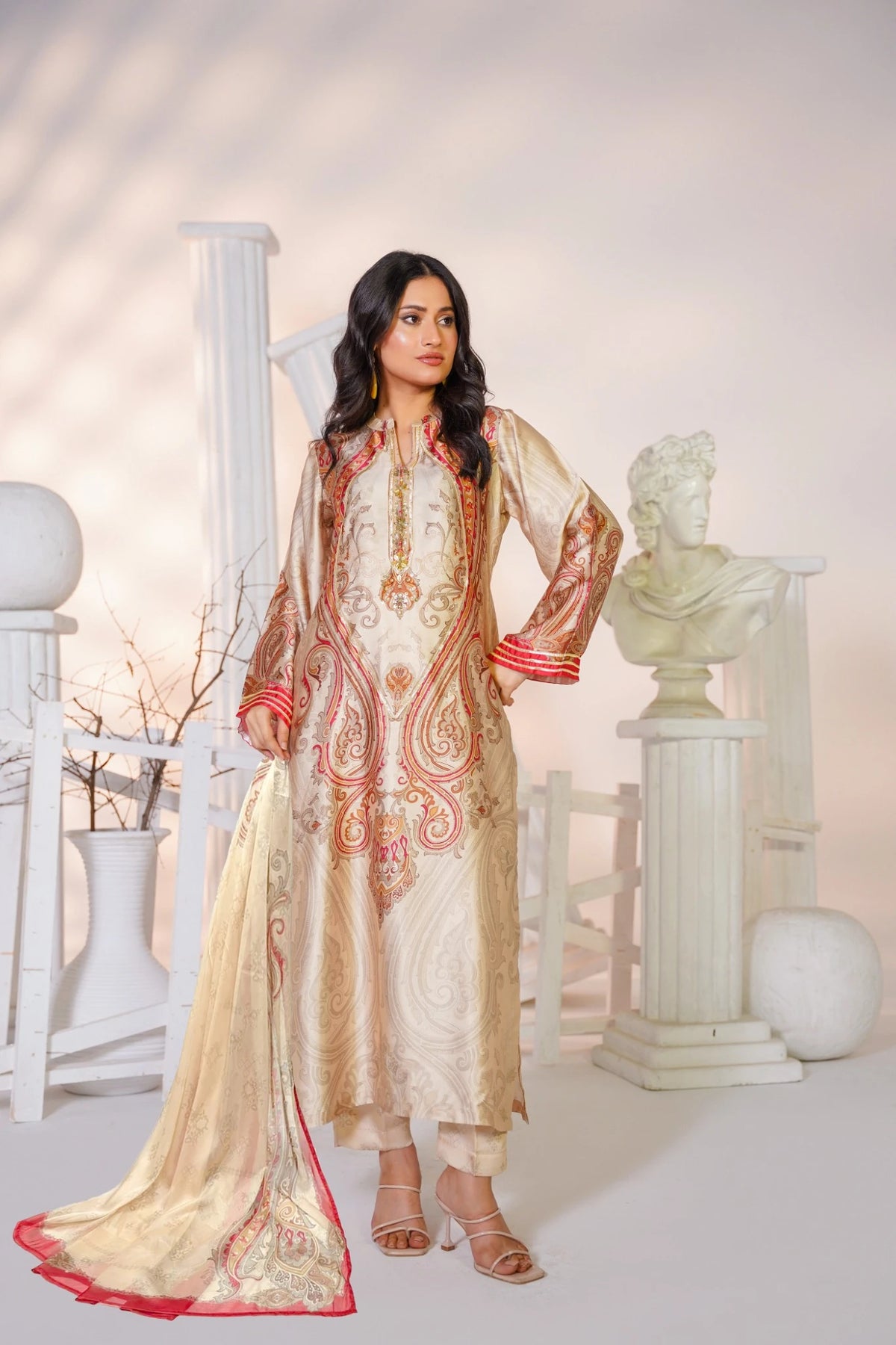 FC-D031 | 3-Piece Festive Silk Suit
