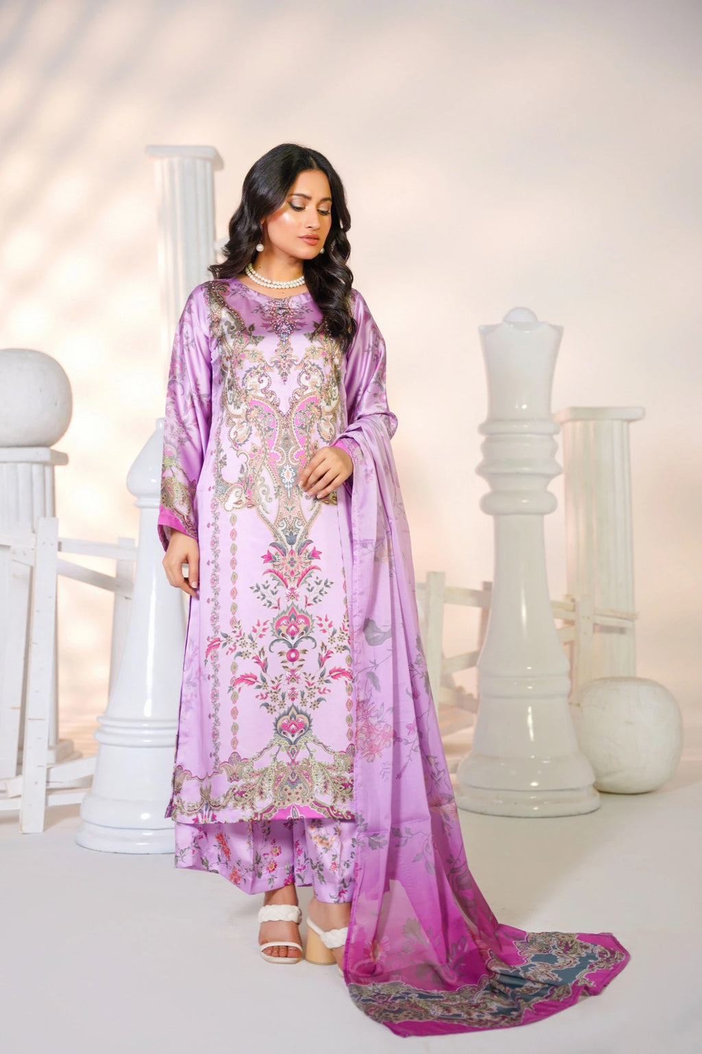 FC-D030 | 3-Piece Festive Silk Suit