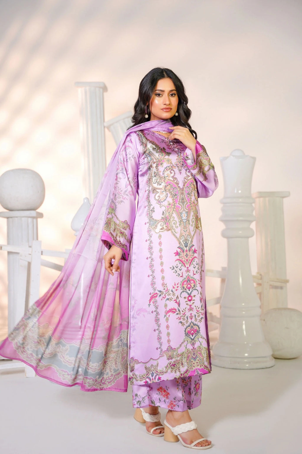 FC-D030 | 3-Piece Festive Silk Suit