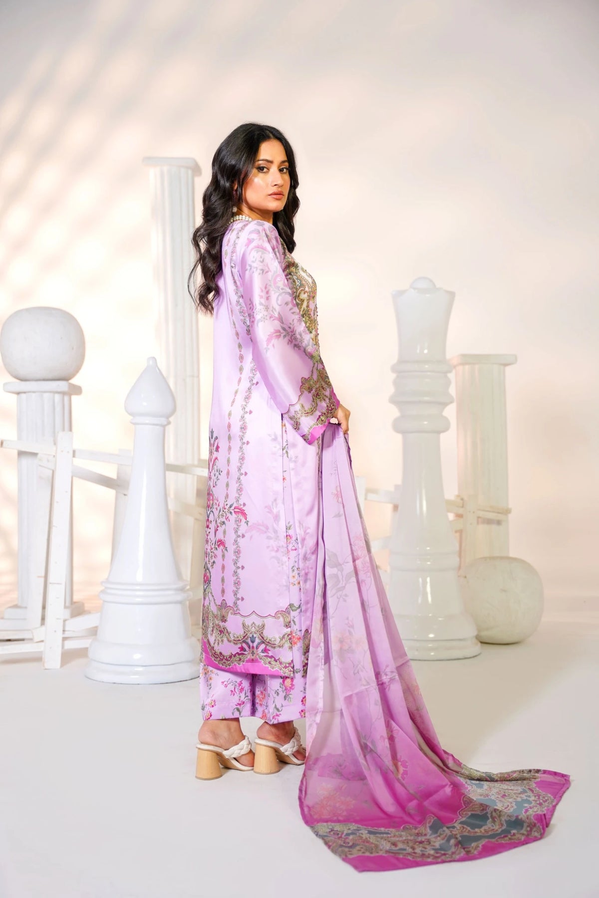 FC-D030 | 3-Piece Festive Silk Suit