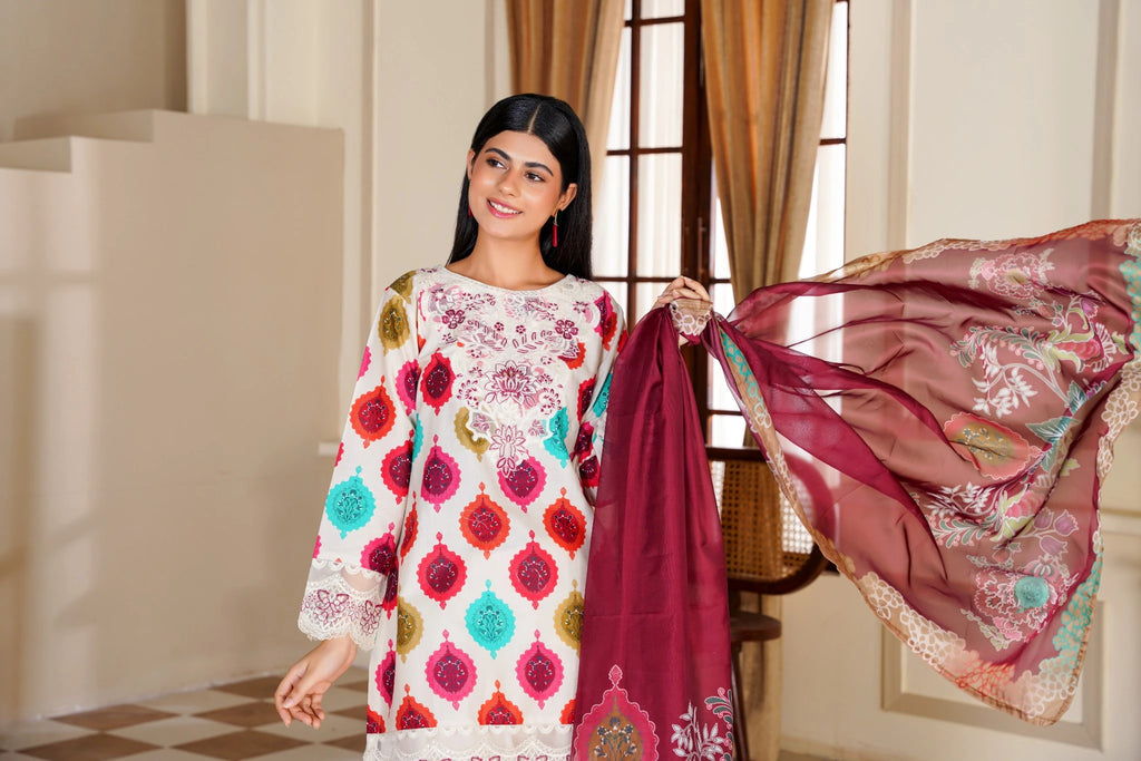 FC-D001 | 3-Piece  Festive Lawn Suit