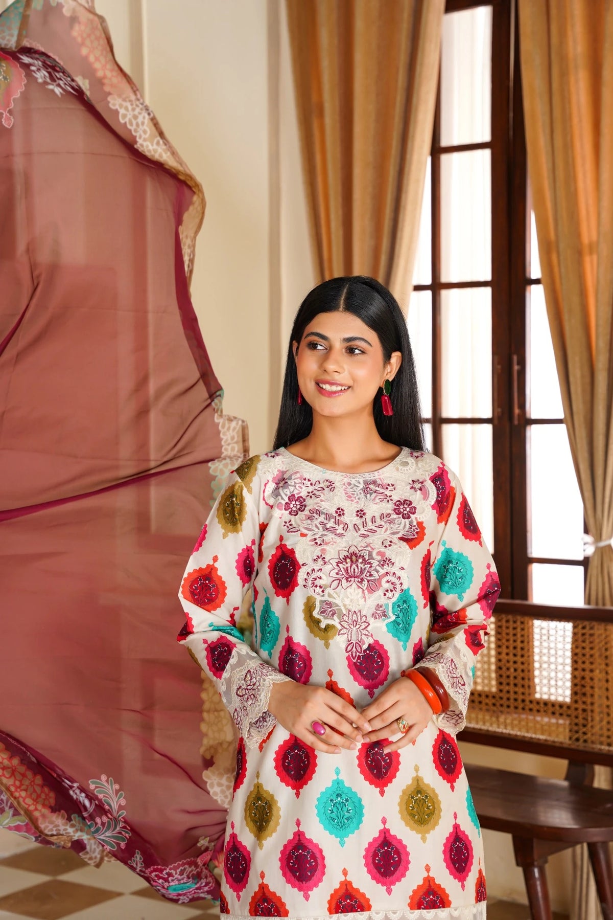 FC-D001 | 3-Piece  Festive Lawn Suit