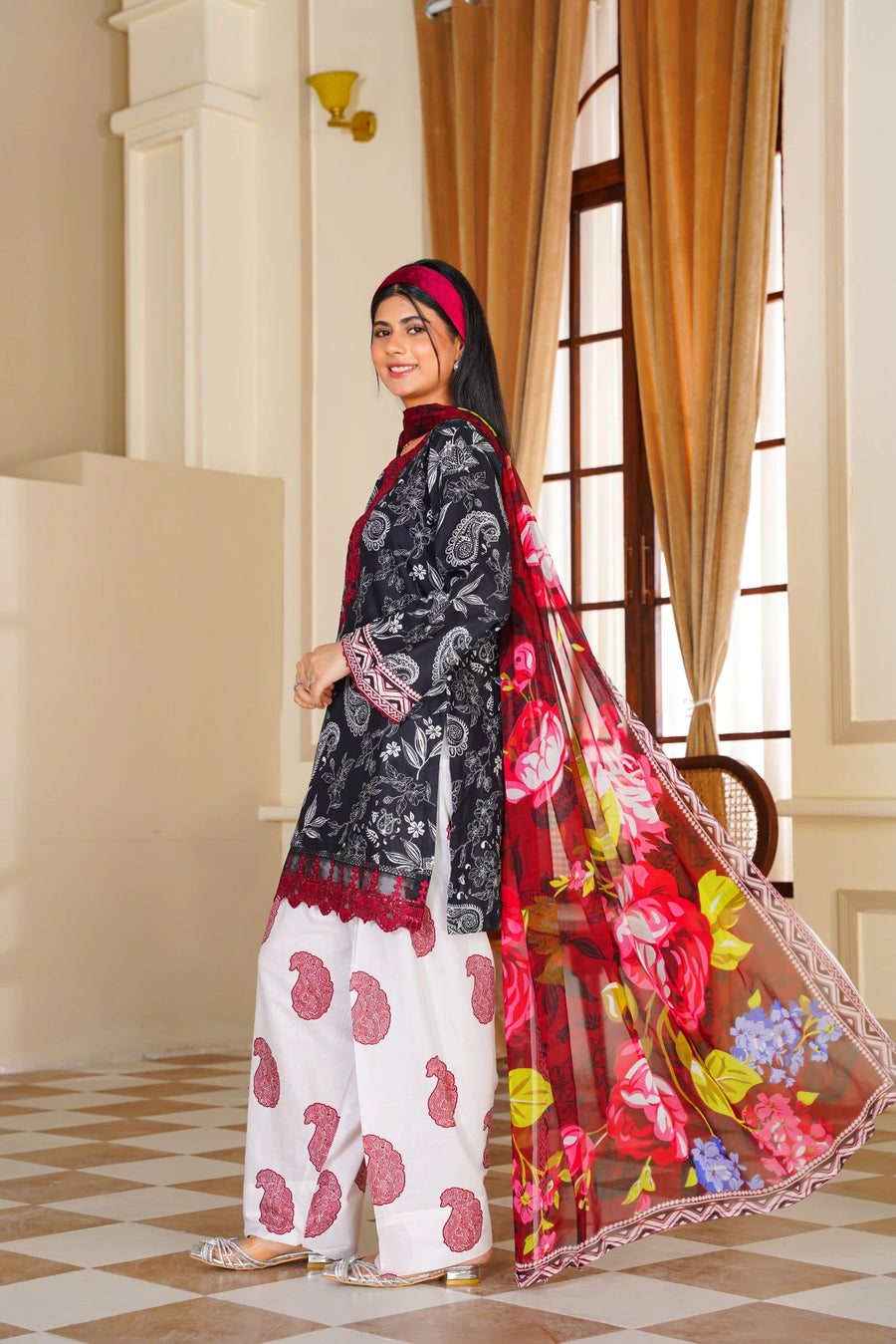 FC-D002 | Festive 3-Piece Lawn Suit