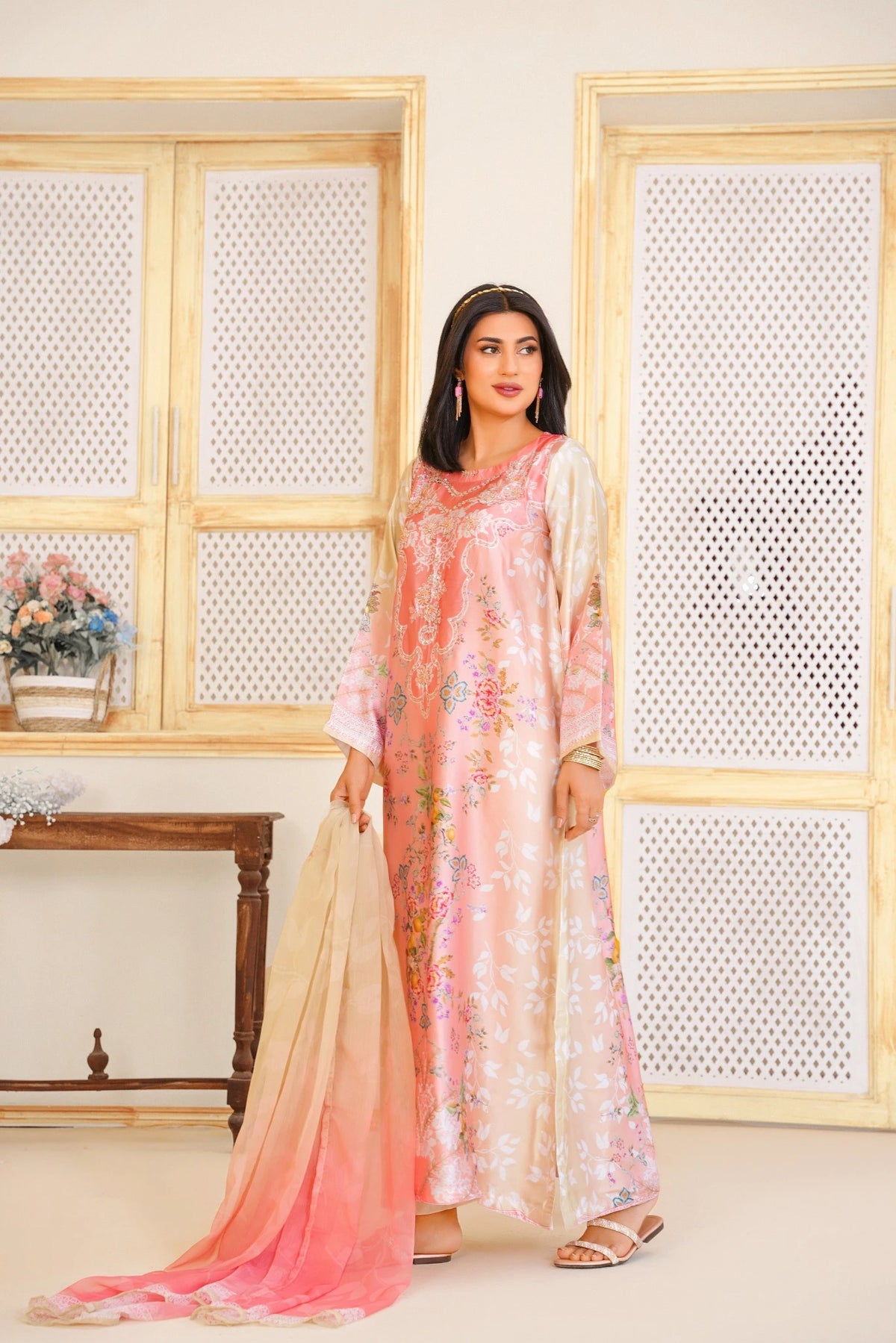 SL-E001 | 3-Piece Festive Silk Suit