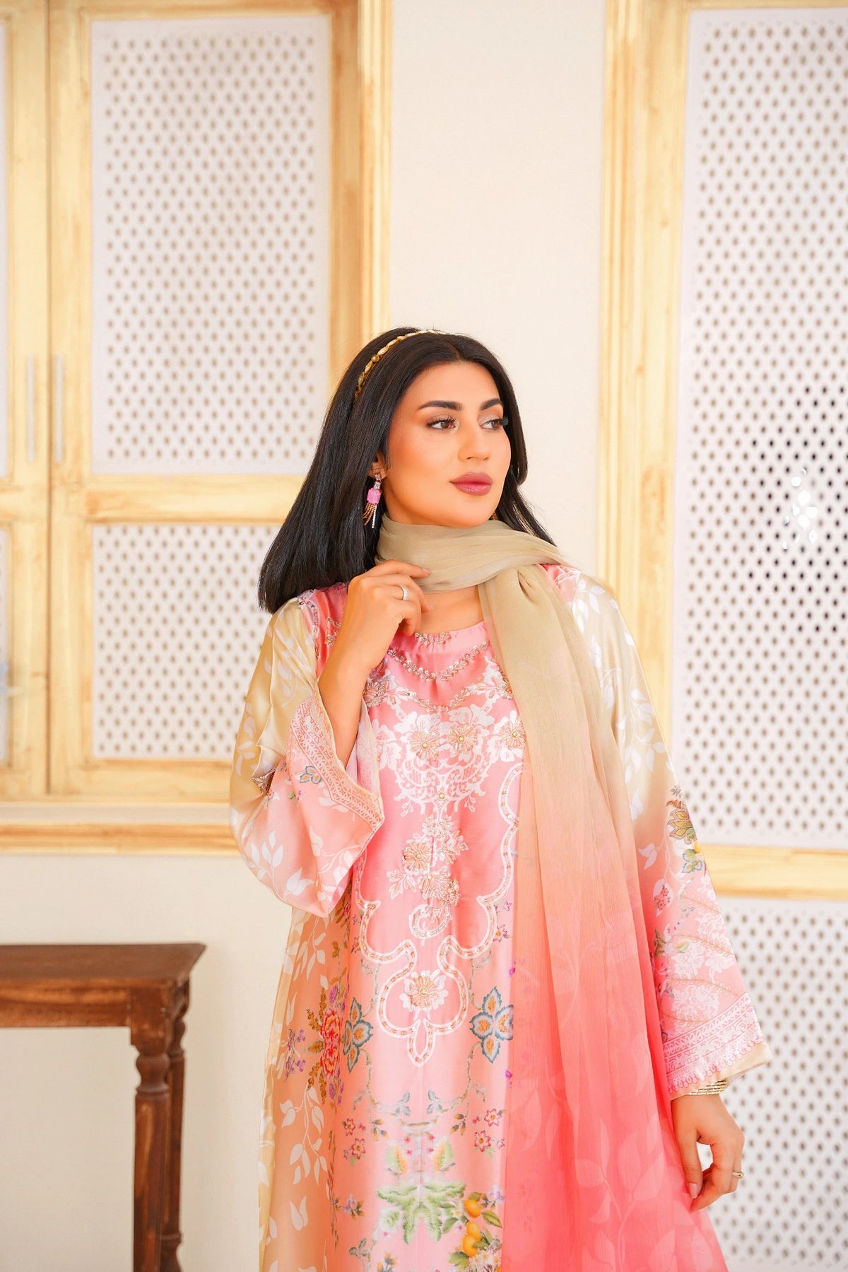 SL-E001 | 3-Piece Festive Silk Suit