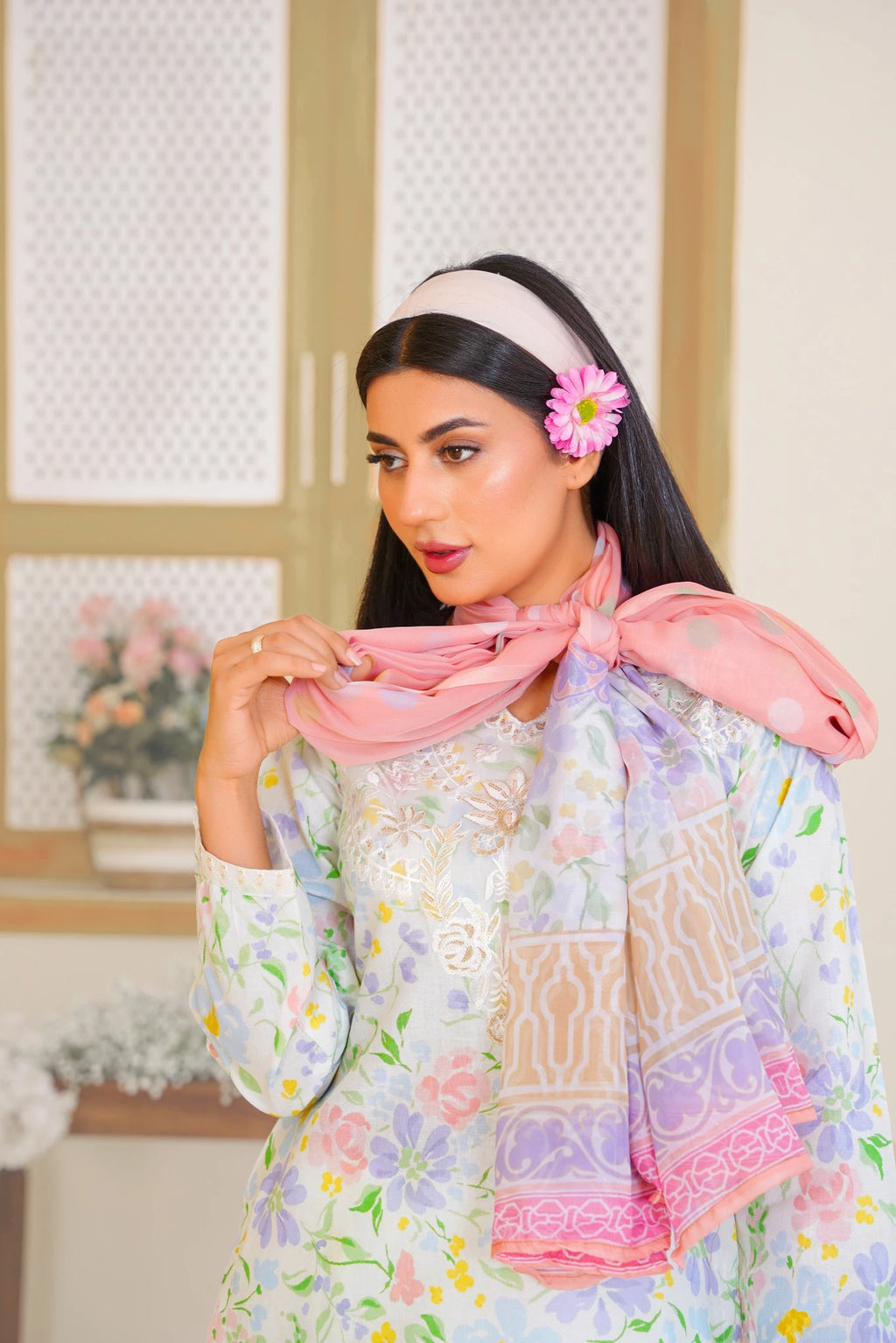 FC-D005 |  3-Piece Festive Lawn Suit