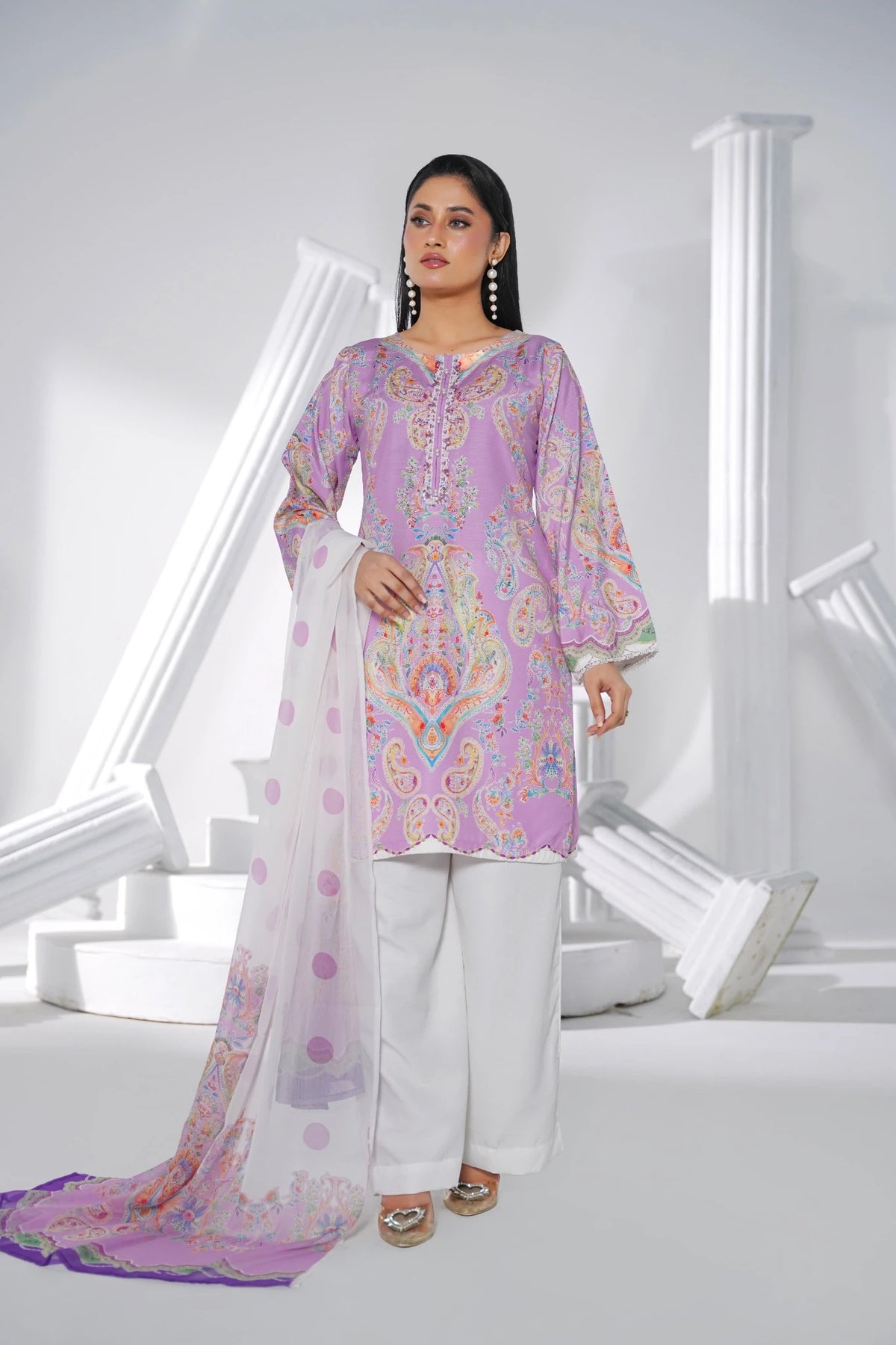 FC-D019 | 3-Piece Festive Silk Suit