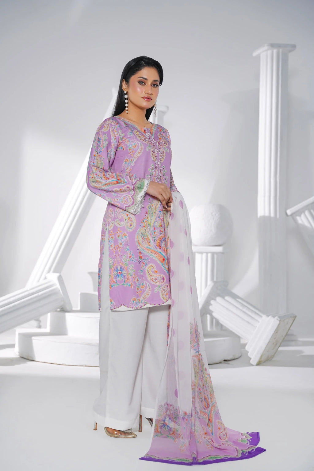 FC-D019 | 3-Piece Festive Silk Suit