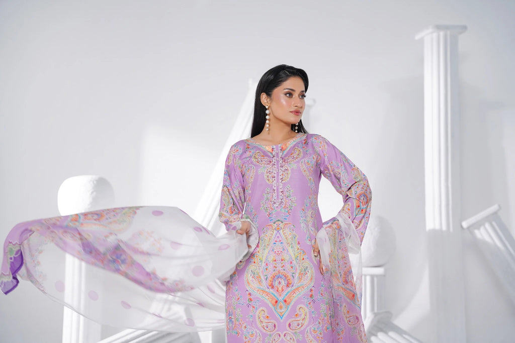 FC-D019 | 3-Piece Festive Silk Suit