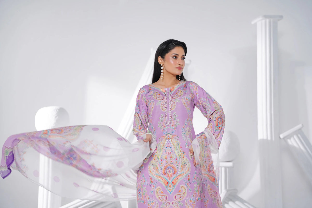 FC-D019 | 3-Piece Festive Silk Suit
