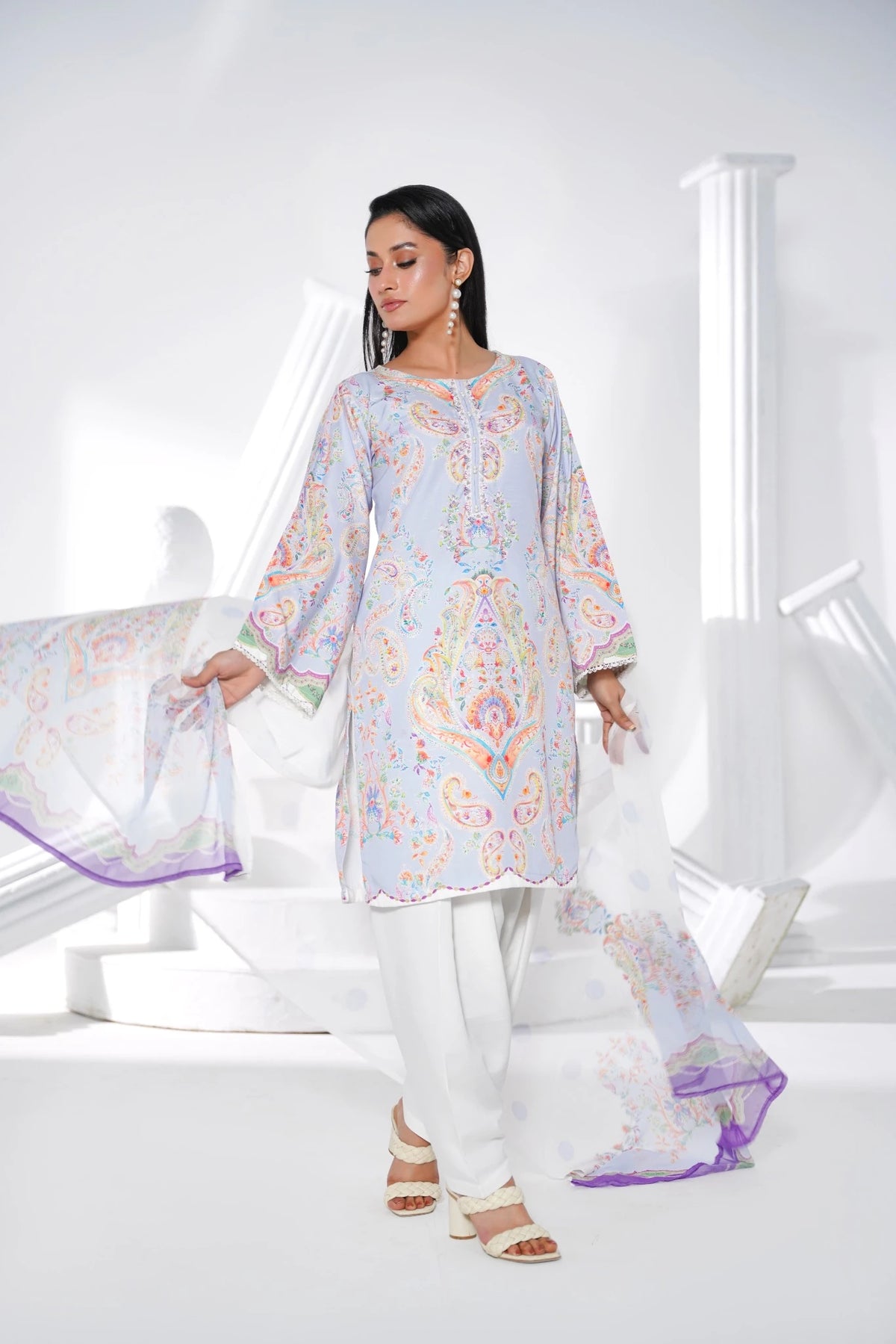 FC-D021 | 3-Piece Festive Silk Suit