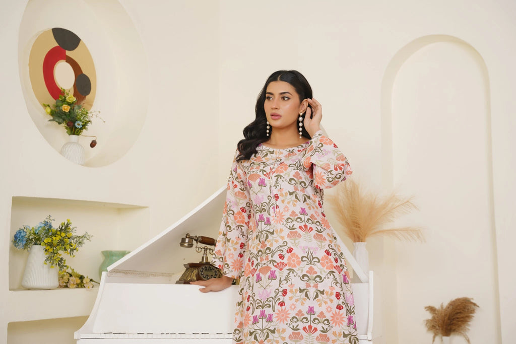 2-Piece Basic Print Suit -  SB-F002