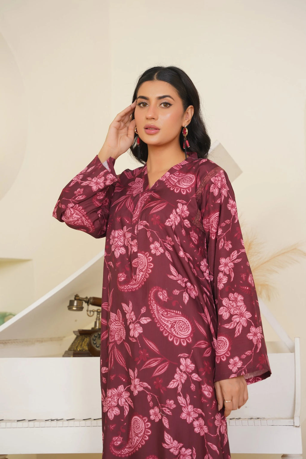 2-Piece Basic Print Suit -  SB-F001