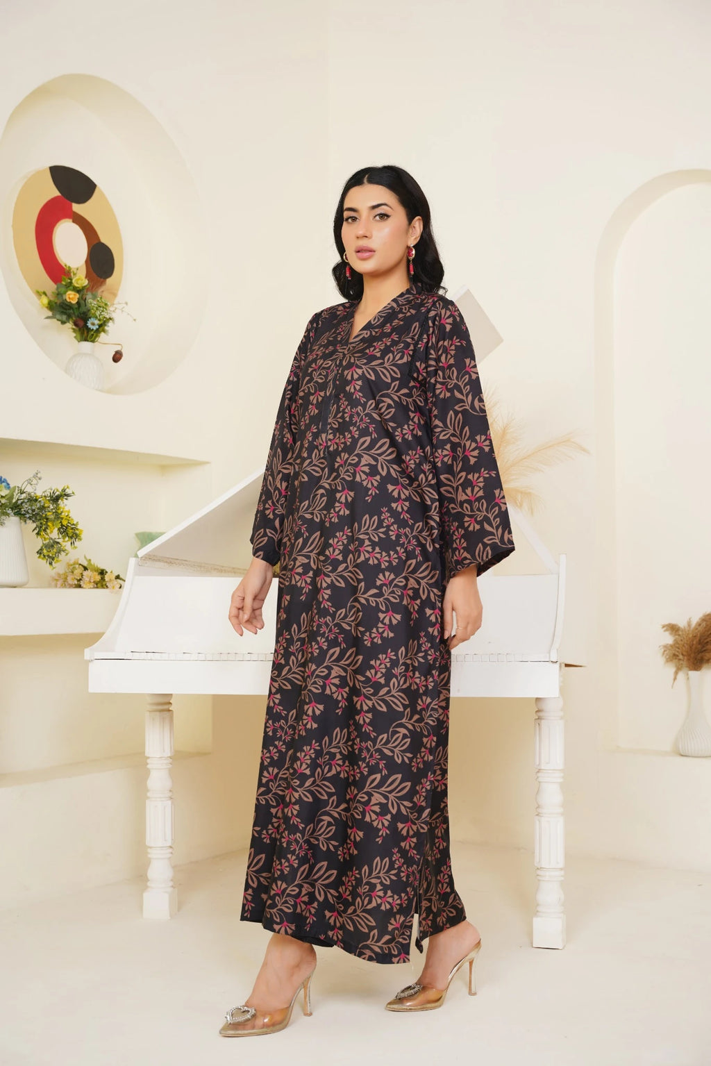 2-Piece Basic Print Suit -  SB-F003