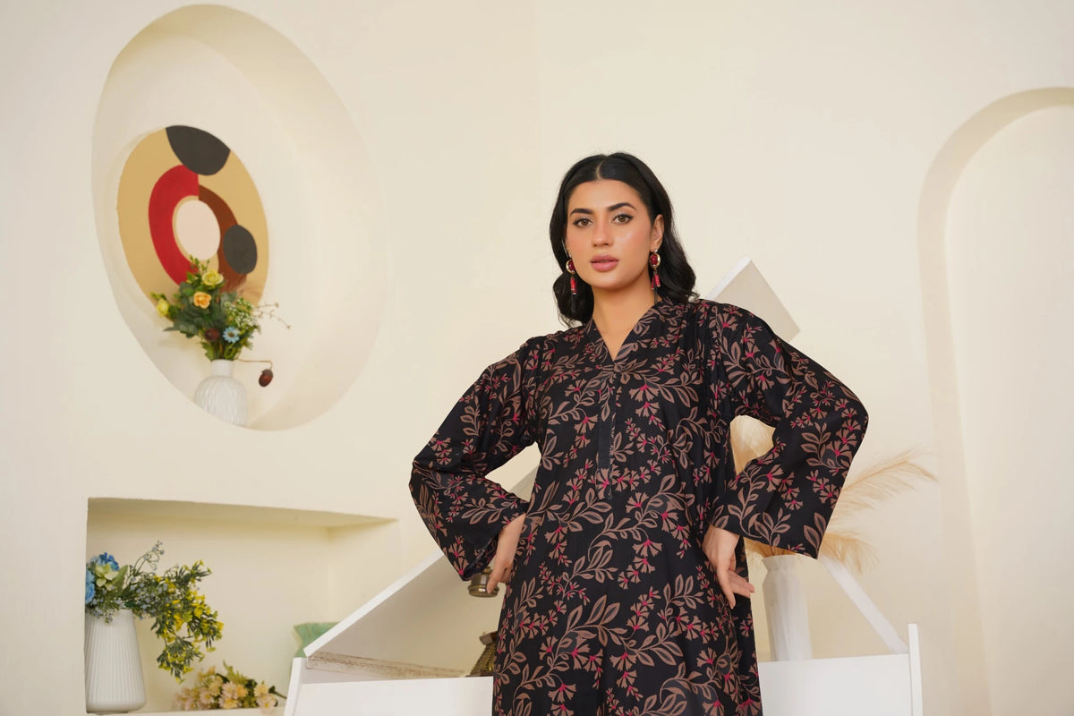 2-Piece Basic Print Suit -  SB-F003