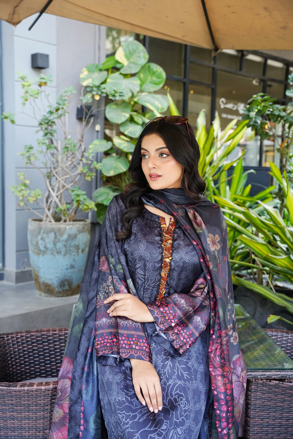FC-D015 | 3-Piece Festive Silk Suit