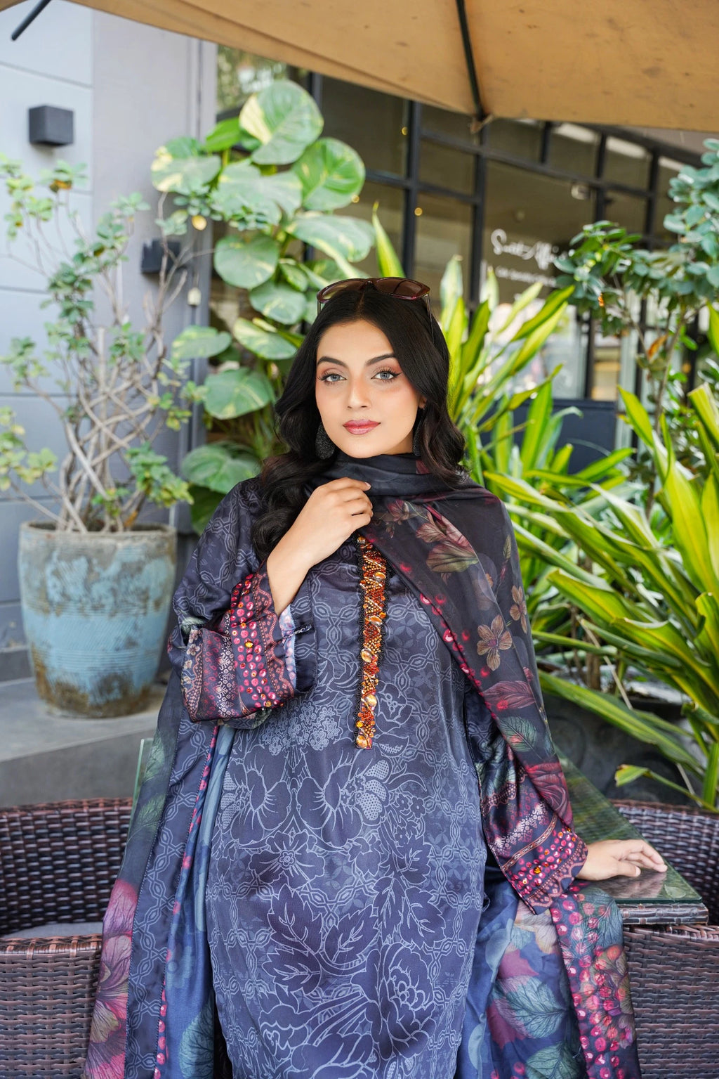 FC-D015 | 3-Piece Festive Silk Suit
