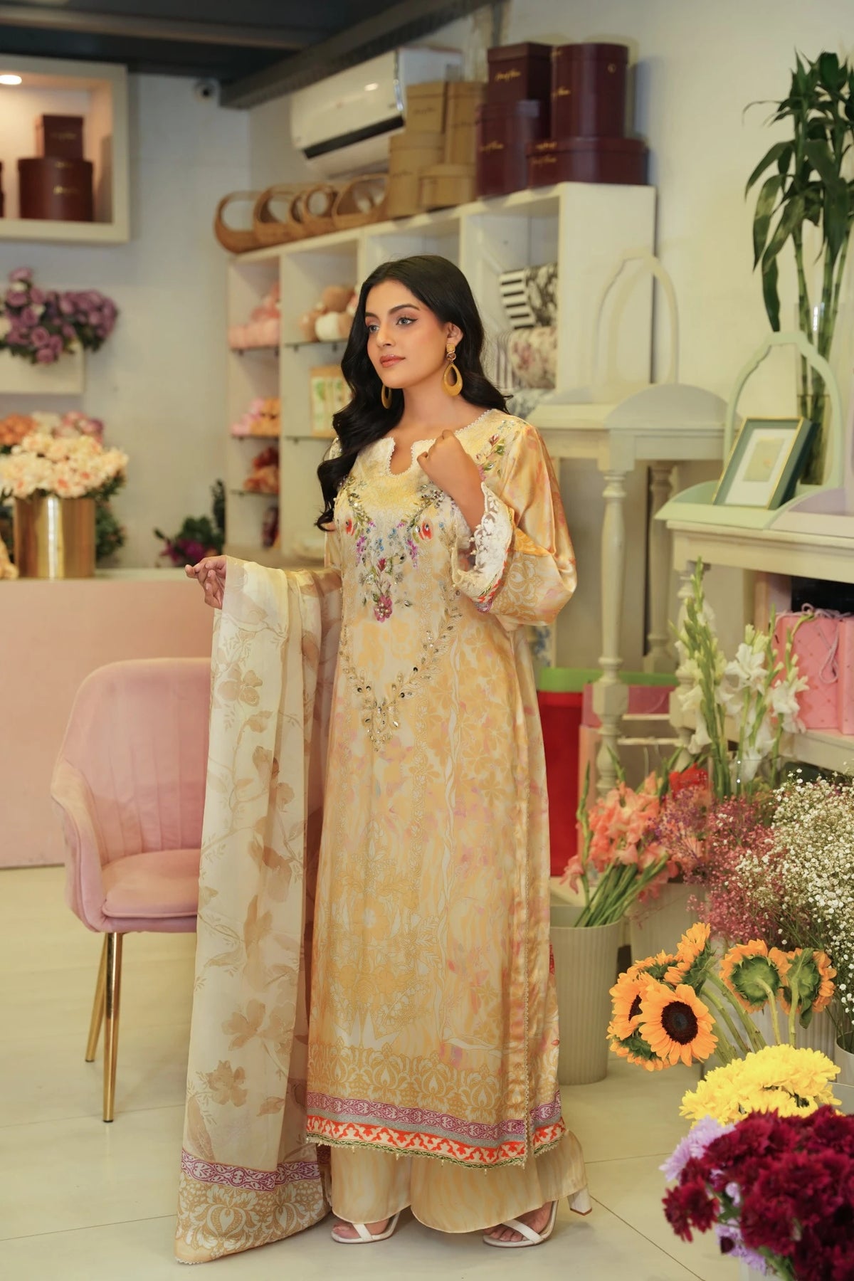FC-D018 | 3-Piece Festive Silk Suit