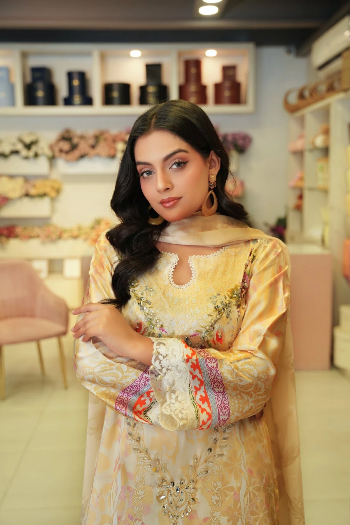 FC-D018 | 3-Piece Festive Silk Suit
