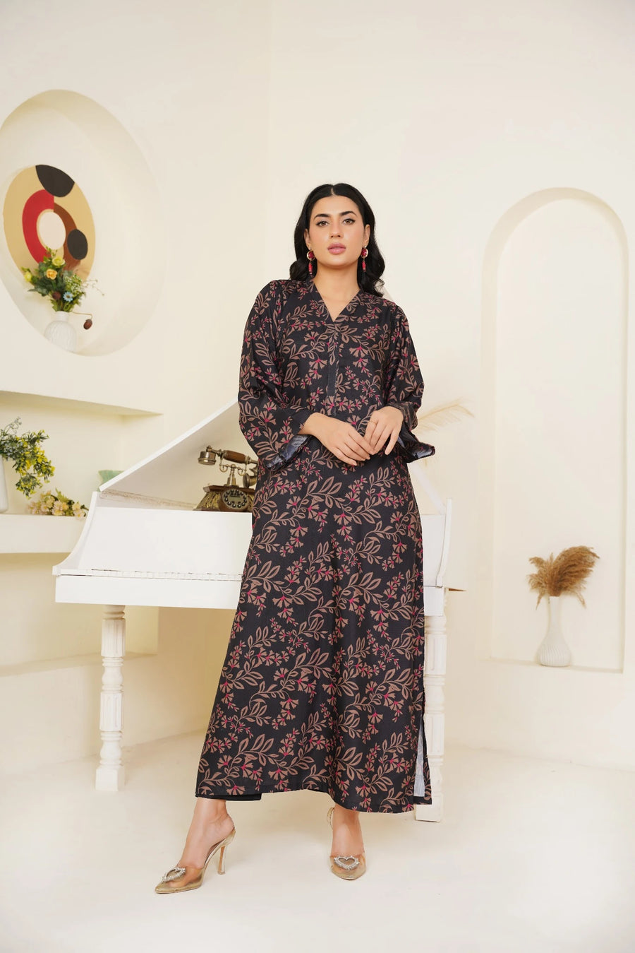 2-Piece Basic Print Suit -  (SB-F003)