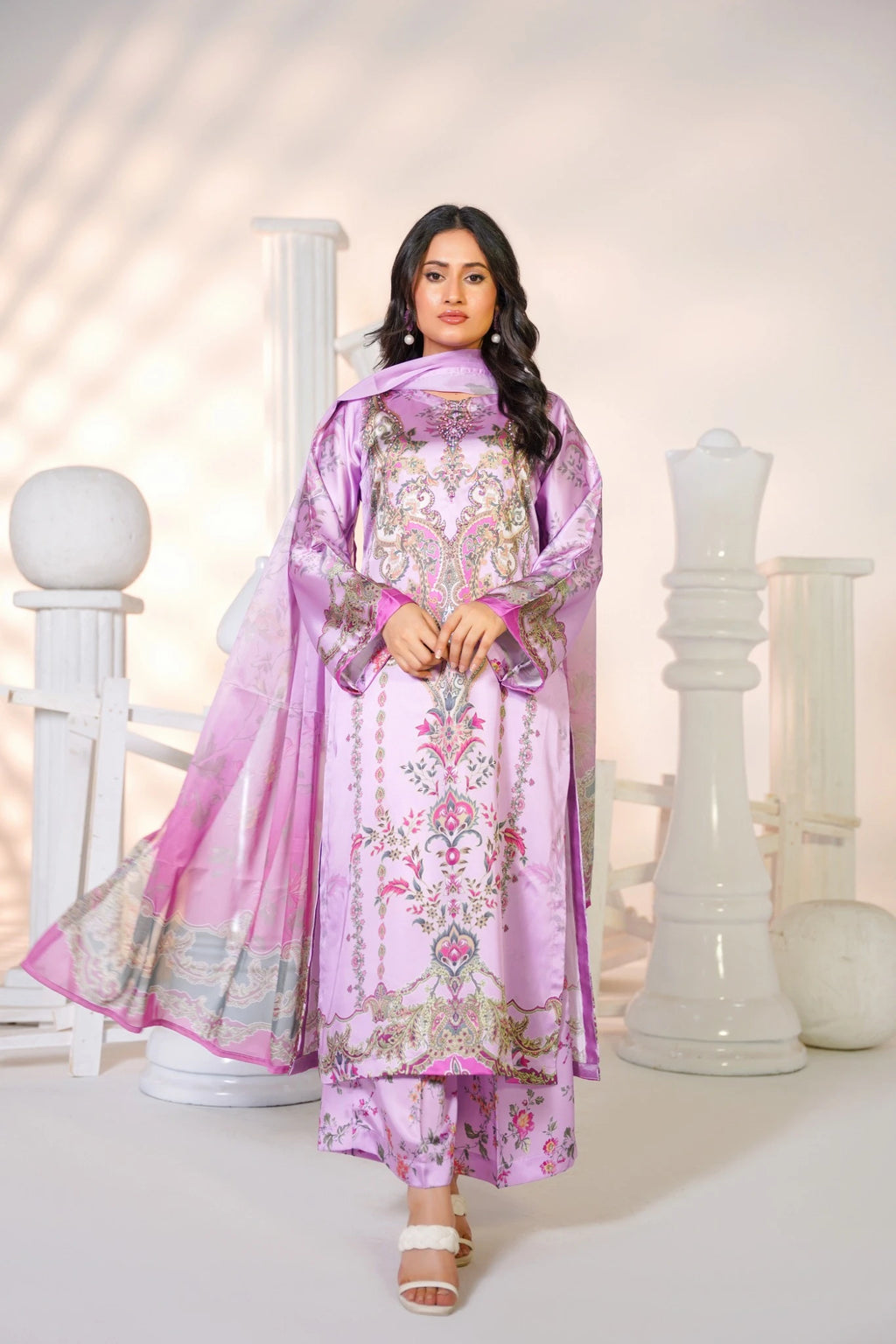 FC-D030 | 3-Piece Festive Silk Suit