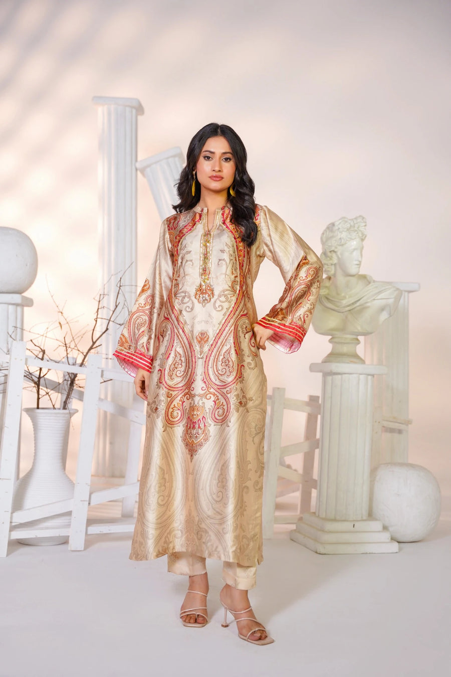 FC-D031 | 3-Piece Festive Silk Suit