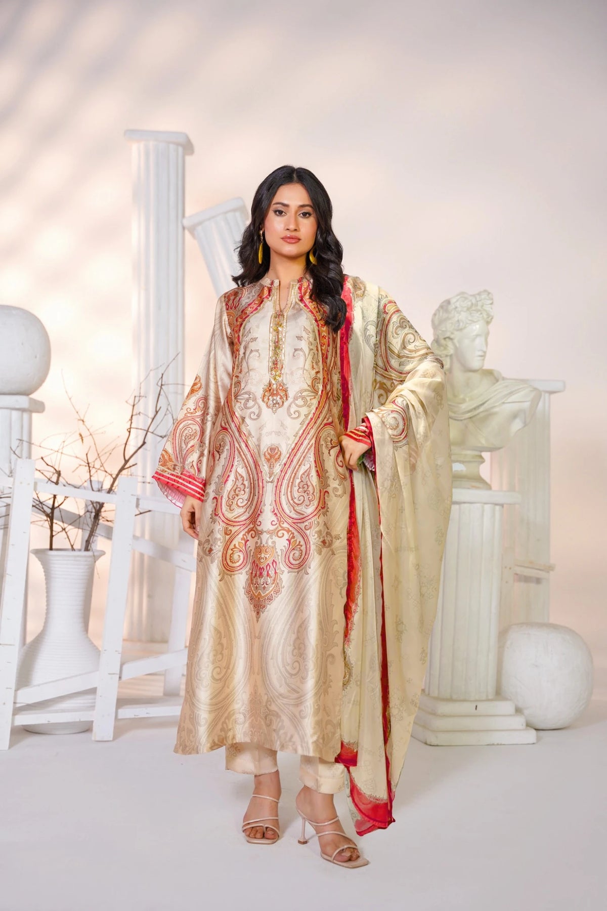 FC-D031 | 3-Piece Festive Silk Suit